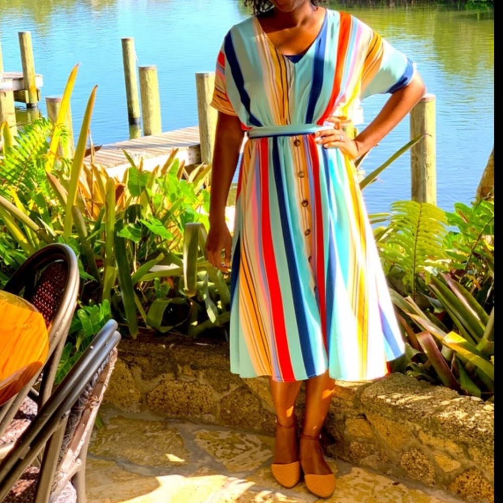 Multi color midi dress